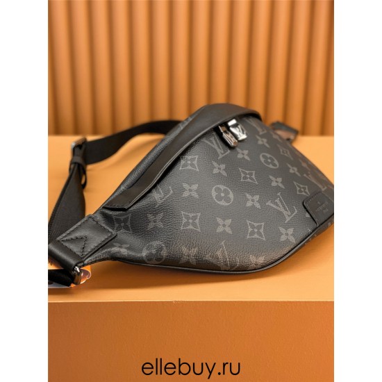 Louis Vuitton DISCOVERY Small Waist Bag (M46035) in Monogram Eclipse Black: 44x15x9cm