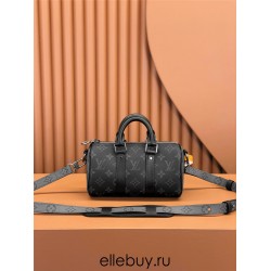 Louis Vuitton Keepall XS Handbag (M45947): For women, Monogram Eclipse Black, 22x12x9cm