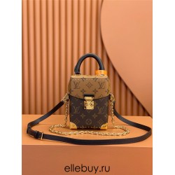 Louis Vuitton CAMERA BOX Handbag (M82465): Monogram and Monogram Reverse Canvas, Size - 12.5x17.6x6cm