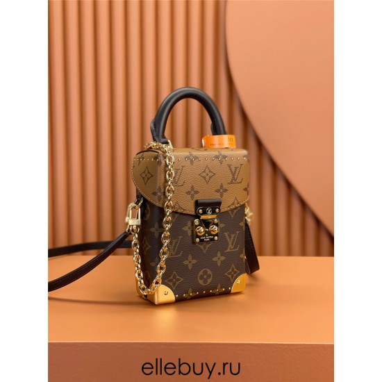 Louis Vuitton CAMERA BOX Handbag (M82465): Monogram and Monogram Reverse Canvas, Size - 12.5x17.6x6cm