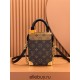 Louis Vuitton CAMERA BOX Handbag (M82465): Monogram and Monogram Reverse Canvas, Size - 12.5x17.6x6cm