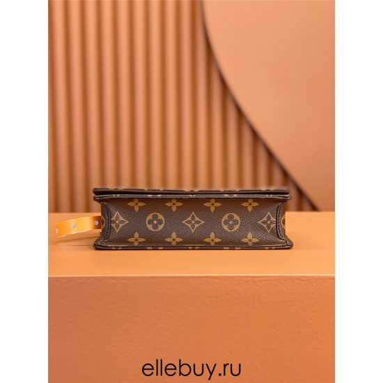 Louis Vuitton Wallet On Chain Lily (M82509): Monogram Circle Pendant, Size - 10.7x10.2x3.5cm