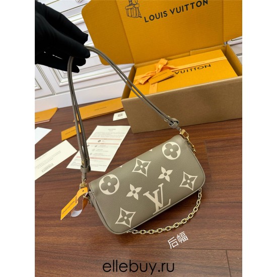 Louis Vuitton Wallet on Chain Ivy Handbag (M82210) - Ivory: Monogram Empreinte Grained Leather, Large Monogram Pattern, Size - 23.5x12.0x4.3 cm