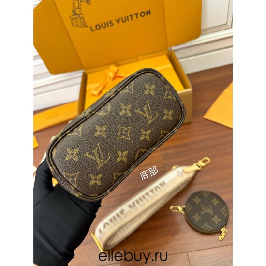 Louis Vuitton Neverfull BB New Handbag (M46705): With added zipper, New wide shoulder strap, Size - 24x9x14cm