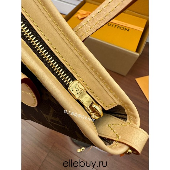 Louis Vuitton Neverfull BB New Handbag (M46705): With added zipper, New wide shoulder strap, Size - 24x9x14cm