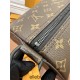 Louis Vuitton Soft Polochon Handbag (M46691): Monogram Eclipse Black, Monogram Macassar Canvas, Bright Leather, Size - 33x17x17 cm (Length x Height x Width)