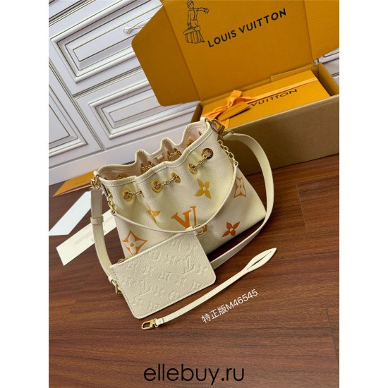 Louis Vuitton Summer Bundle Handbag (M46545) - Yellow Print: Dégradé Monogram Empreinte Embossed Leather, Size - 28x20x11.5 cm