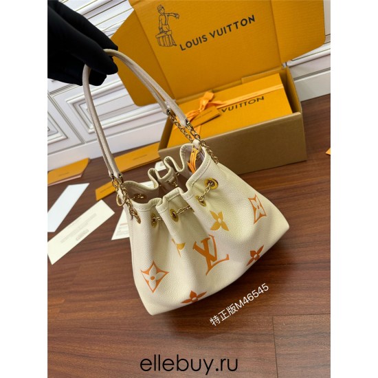 Louis Vuitton Summer Bundle Handbag (M46545) - Yellow Print: Dégradé Monogram Empreinte Embossed Leather, Size - 28x20x11.5 cm