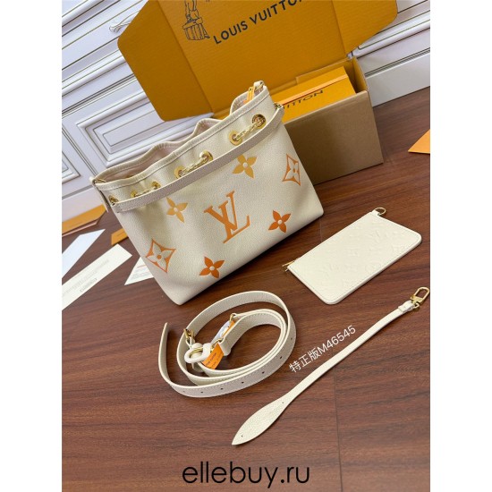 Louis Vuitton Summer Bundle Handbag (M46545) - Yellow Print: Dégradé Monogram Empreinte Embossed Leather, Size - 28x20x11.5 cm