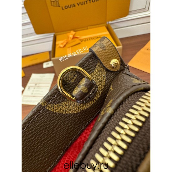 Louis Vuitton ONTHEGO EAST WEST Handbag (M46653): Giant Monogram and Monogram Reverse Canvas, Toron Handles, Size - 25x13x10cm