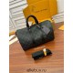 Louis Vuitton KEEPALL BANDOULIÈRE 35 Handbag (M46655) - Monogram Eclipse Black: Coated Canvas, Size - 34x21x16cm