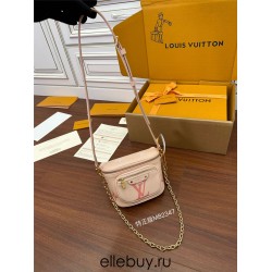 Louis Vuitton MINI BUMBAG Handbag (M82347) - Pink: Gradient Series, Monogram Empreinte Leather, Monogram Embossing, Size - 17x12x9.5cm