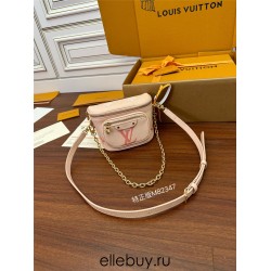 Louis Vuitton MINI BUMBAG Handbag (M82347) - Pink: Gradient Series, Monogram Empreinte Leather, Monogram Embossing, Size - 17x12x9.5cm