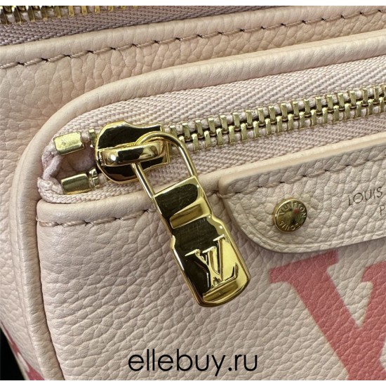 Louis Vuitton MINI BUMBAG Handbag (M82347) - Pink: Gradient Series, Monogram Empreinte Leather, Monogram Embossing, Size - 17x12x9.5cm