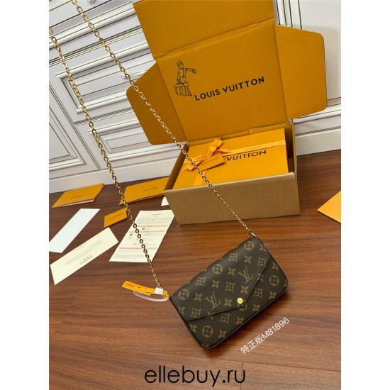 Louis Vuitton Pochette FÉLICIE Felicie Handbag (M61276/M81896) - Monogram: Size - 21x12x3cm