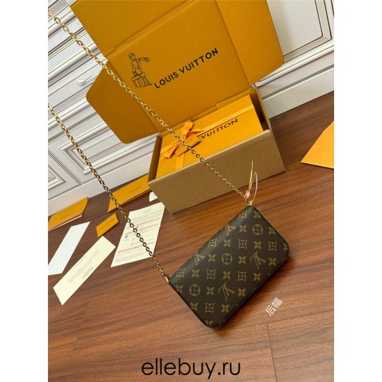 Louis Vuitton Pochette FÉLICIE Felicie Handbag (M61276/M81896) - Monogram: Size - 21x12x3cm