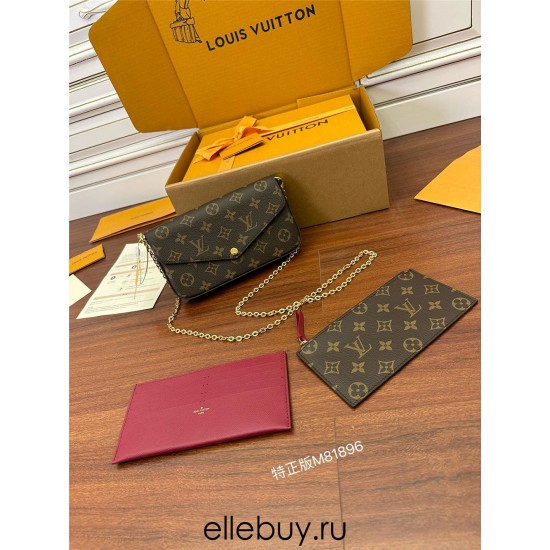 Louis Vuitton Pochette FÉLICIE Felicie Handbag (M61276/M81896) - Monogram: Size - 21x12x3cm