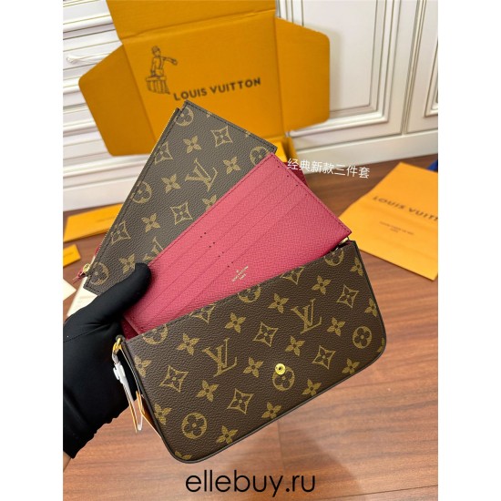 Louis Vuitton Pochette FÉLICIE Felicie Handbag (M61276/M81896) - Monogram: Size - 21x12x3cm