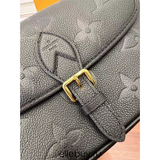 Louis Vuitton DIANE Handbag (M46386) - Black: Classic Monogram Empreinte Embossed Leather, Size - 23x16x8.5cm