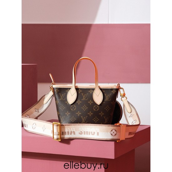 Louis Vuitton Neverfull BB New Handbag (M46705): With new wide shoulder strap, Size - 24x9x14cm