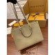 Louis Vuitton Elephant Grey Embossed ONTHEGO Small Handbag (M45607): Extra-large Monogram Print with Mini Monogram Trim, Size - 34x26x15cm