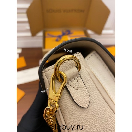 Louis Vuitton LOCKME TENDER Handbag (M58554) - Gray-Brown: Soft Grained Calfskin, Size - 19x13x8cm