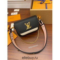 Louis Vuitton LOCKME TENDER Handbag (M58557) - Black: Soft Grained Calfskin, Size - 19x13x8cm