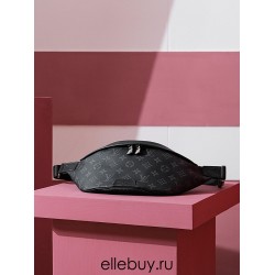 Louis Vuitton DISCOVERY Small Waist Bag (M46035) - Monogram Eclipse Black: This Discovery waist bag is made of Monogram Eclipse Black canvas, Size - 44x15x9cm