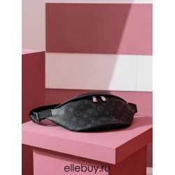 Louis Vuitton DISCOVERY Small Waist Bag (M46035) - Monogram Eclipse Black: This Discovery waist bag is made of Monogram Eclipse Black canvas, Size - 44x15x9cm