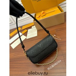 Louis Vuitton M82154 Black Wallet on Chain Ivy Handbag: Size - 23.5x12.0x4.3cm