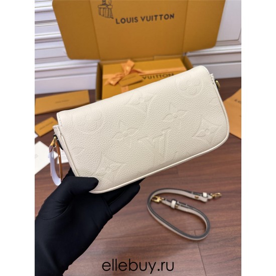 Louis Vuitton WALLET ON CHAIN IVY Handbag (M82210) - Black: Monogram Empreinte Grained Leather, Surface Embossing, Large Monogram Pattern, Size - 23.5x12x4.3cm