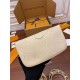 Louis Vuitton M80447 Milky White Multi Pochette Accessoires: Monogram Empreinte Leather, Size - 25x14.5x4.5cm