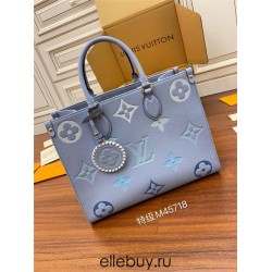 Louis Vuitton ONTHEGO Medium Handbag (M45718) - Blue (By The Pool Capsule Collection): OnTheGo Medium Tote Bag, Size - 35x27x14cm