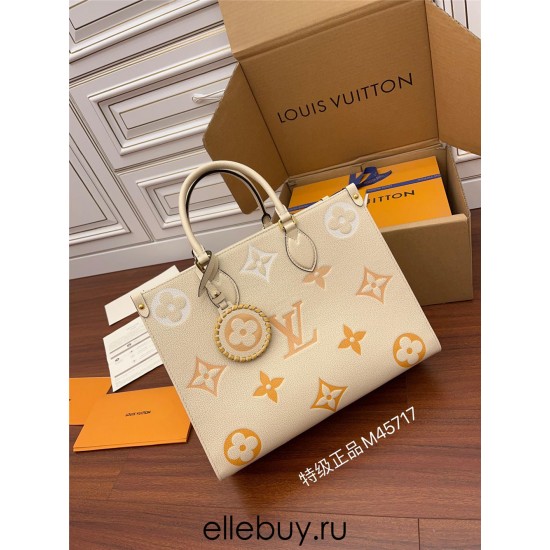 Louis Vuitton ONTHEGO Medium Handbag (M45717) - Vanilla Yellow (By The Pool Capsule Collection): Size - 35x27x14cm