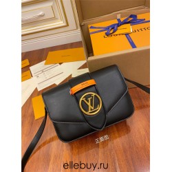 Louis Vuitton M55948 Black LV PONT 9 Handbag made of smooth leather, Size - 23x15x8cm