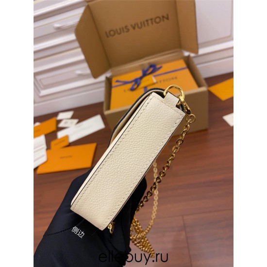 Louis Vuitton M80498 Yellow Special Edition FÉLICIE Felicie Pochette Chain Bag: Monogram Empreinte Grained Leather, Monogram Embossing, Size - 21x12x3cm