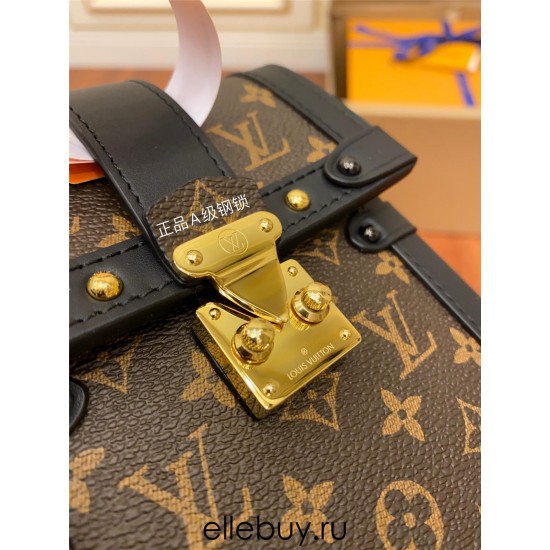 Louis Vuitton M63913 Monogram Trunk Vertical Chain Bag: Monogram Reverse Canvas, Size - 11.0x17.5x3.5cm