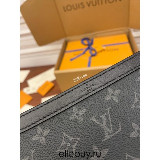 Louis Vuitton M81124 Monogram Eclipse Black Gaston: Size - 22.0x14.5x4.5cm