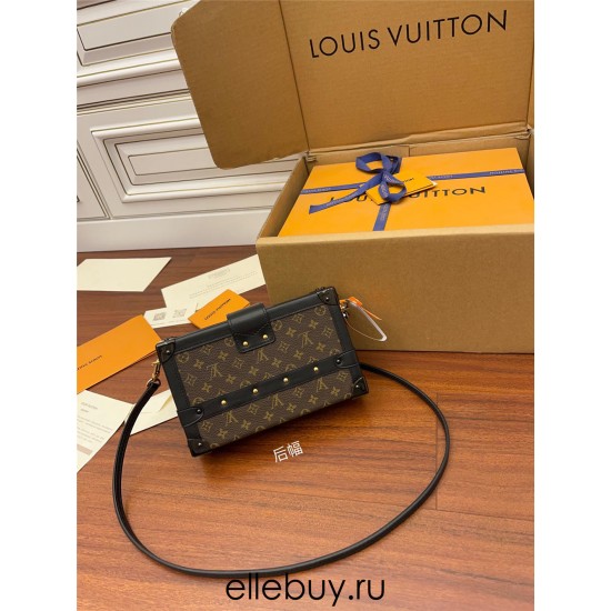 Louis Vuitton M44199 Bright Gold PETITE MALLE Handbag: Monogram Fabric, Size - 20x12.5x5cm