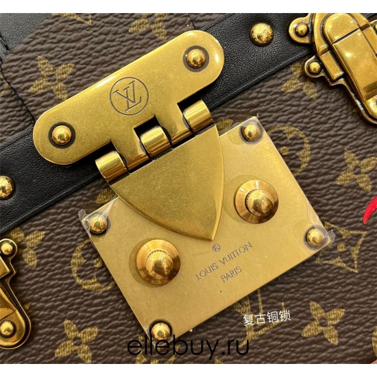 Louis Vuitton M44199 Bright Gold PETITE MALLE Handbag: Monogram Fabric, Size - 20x12.5x5cm