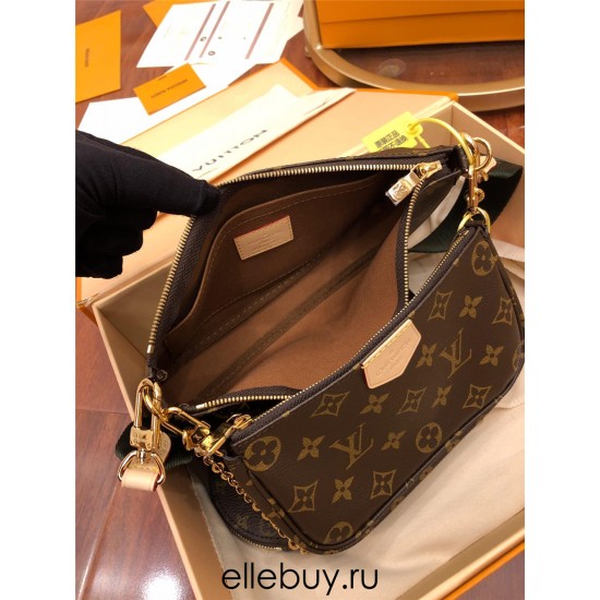 Louis Vuitton MULTI POCHETTE ACCESSORIES Handbag (M44813) Green: Size - 24x13.5x4cm