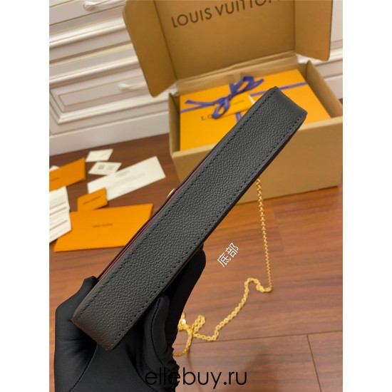 Louis Vuitton M80482 Black Pochette FÉLICIE Felicie Chain Bag: Size - 21x12x3cm