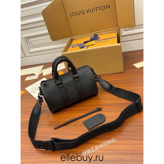 Louis Vuitton M20900 All Leather Keepall Mini Taurillon Monogram: Size - 25x15x11cm