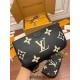 Louis Vuitton M45777 Black Silk Print Embossed Multi Pochette Accessoires: Size - 25x14.5x4.5cm