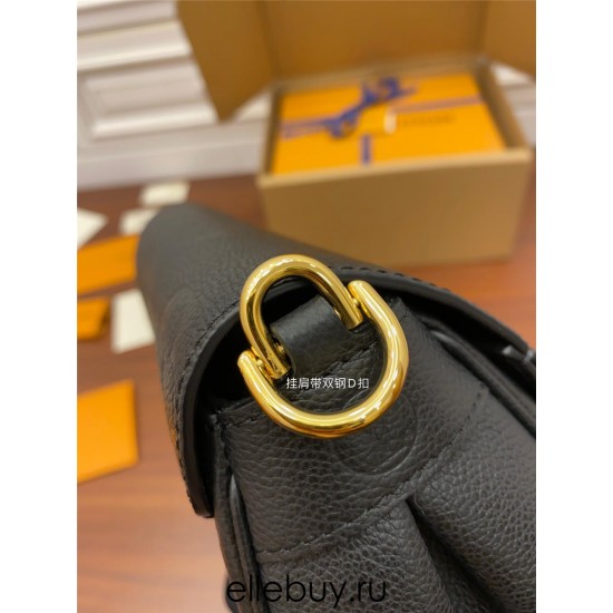 Louis Vuitton M45813 Black Embossed FAVORITE Handbag: Soft Grain Leather, Embossed Extra Large Monogram, Size - 24x14x9cm