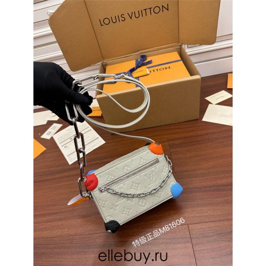 Louis Vuitton MINI SOFT TRUNK Handbag (M81606) Off-White: 2022 Autumn/Winter Collection, inspired by Virgil Abloh, Size - 18.5x13x8cm