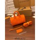 Louis Vuitton KEEPALL BANDOULIÈRE 25 Handbag (M20930) Orange: Mini version of the Keepall collection, Size - 25x15x11cm