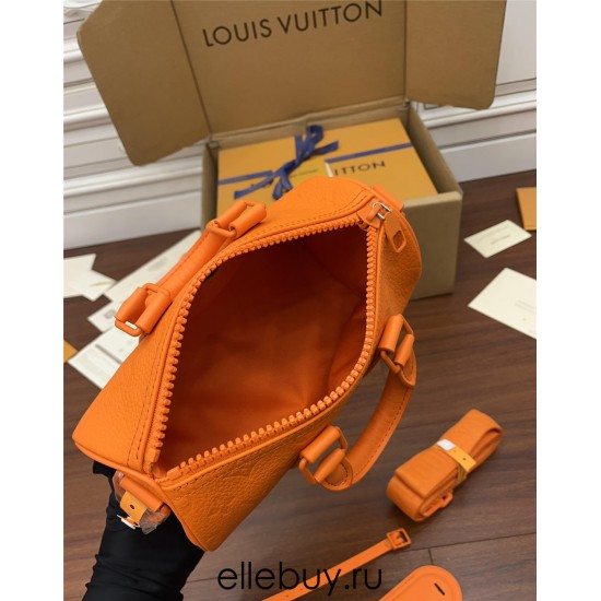 Louis Vuitton KEEPALL BANDOULIÈRE 25 Handbag (M20930) Orange: Mini version of the Keepall collection, Size - 25x15x11cm