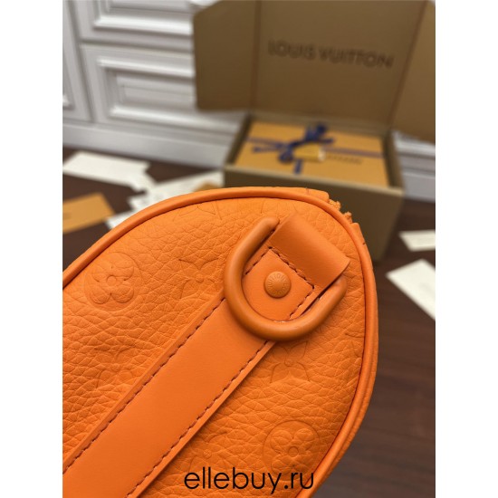 Louis Vuitton KEEPALL BANDOULIÈRE 25 Handbag (M20930) Orange: Mini version of the Keepall collection, Size - 25x15x11cm