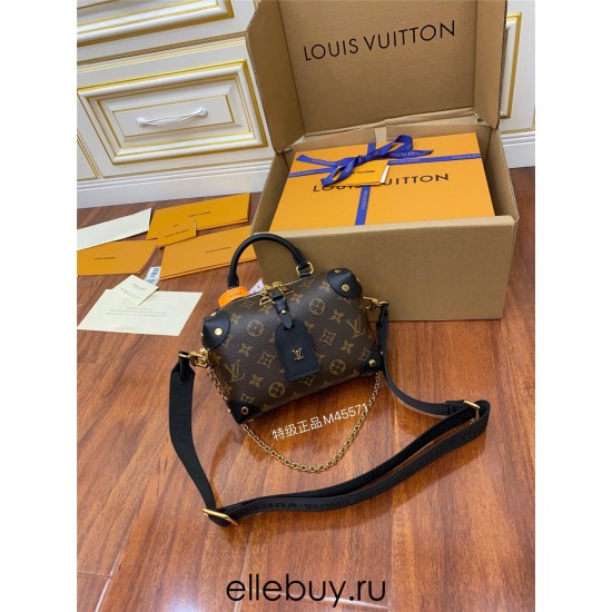 Louis Vuitton Petite Malle Souple Handbag (M45571) Chip Edition: Size - 20x14x7.5cm